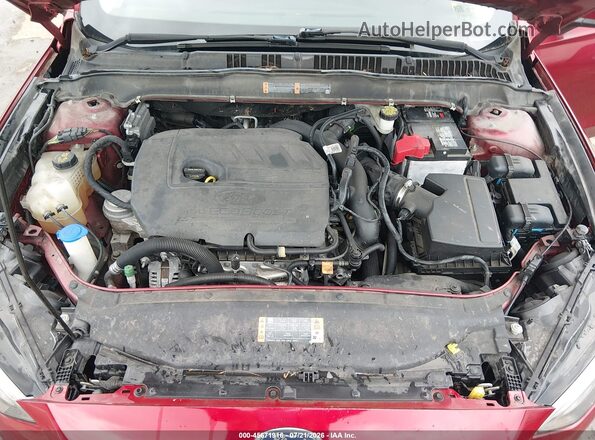 3FA6P0HD8JR160597 2018 FORD FUSION Red უკანა ხედი