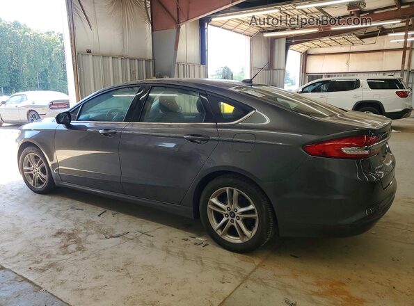 3FA6P0HD8JR183586 2018 FORD FUSION Gray Trasero izquierdo