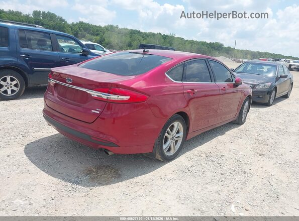 3FA6P0HD8JR185001 2018 FORD FUSION Red Tył prawy