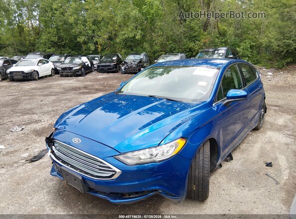 3FA6P0HD8JR193325 2018 FORD FUSION Blue Front left