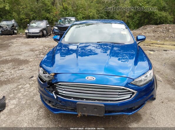 3FA6P0HD8JR193325 2018 FORD FUSION Blue Instrument cluster view