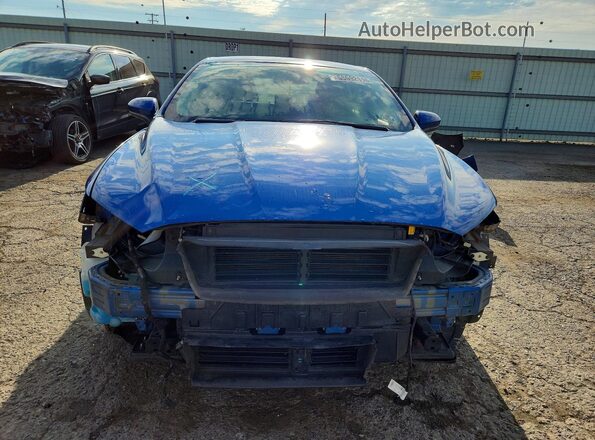 3FA6P0HD8JR216246 2018 FORD FUSION Синий Вид спереди