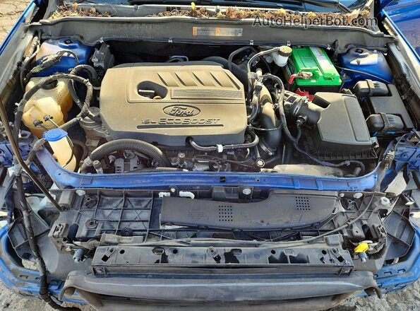 3FA6P0HD8JR216246 2018 FORD FUSION Синий Вид задней части салона
