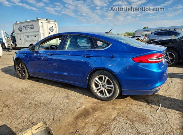 3FA6P0HD8JR216246 2018 FORD FUSION Синий Задняя левая четверть
