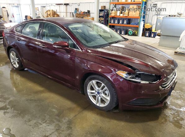 3FA6P0HD8JR218367 2018 FORD FUSION Maroon წინა მარჯვენა