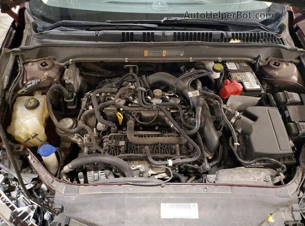 3FA6P0HD8JR218367 2018 FORD FUSION Maroon უკანა სალონის ხედი