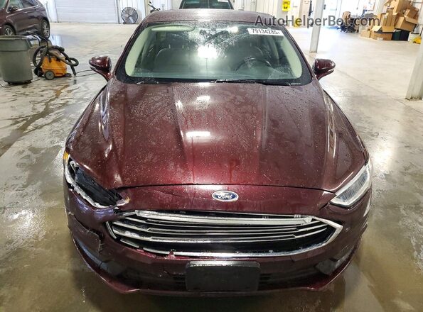 3FA6P0HD8JR218367 2018 FORD FUSION Maroon წინა ხედი