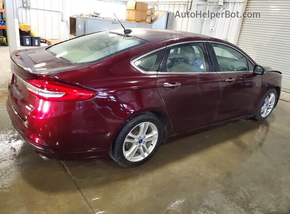 3FA6P0HD8JR218367 2018 FORD FUSION Maroon უკანა მარჯვენა