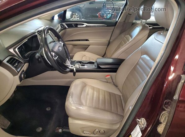 3FA6P0HD8JR218367 2018 FORD FUSION Maroon წინა სალონის ხედი