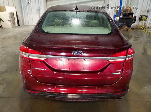 3FA6P0HD8JR218367 2018 FORD FUSION Maroon უკანა ხედი