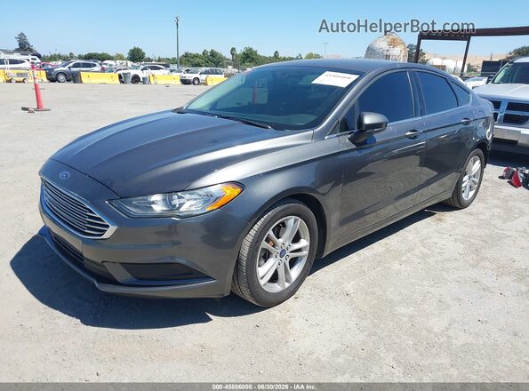 3FA6P0HD8JR241387 2018 FORD FUSION Gray Front left