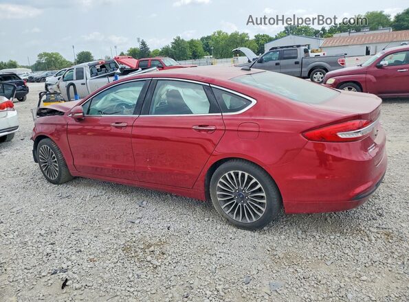 3FA6P0HD8JR272705 2018 FORD FUSION Red Trasero izquierdo