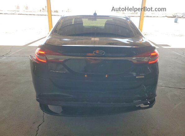3FA6P0HD8JR285521 2018 FORD FUSION Black უკანა ხედი