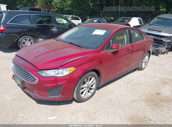 3FA6P0HD8KR133479 2019 FORD FUSION Red Przód lewy