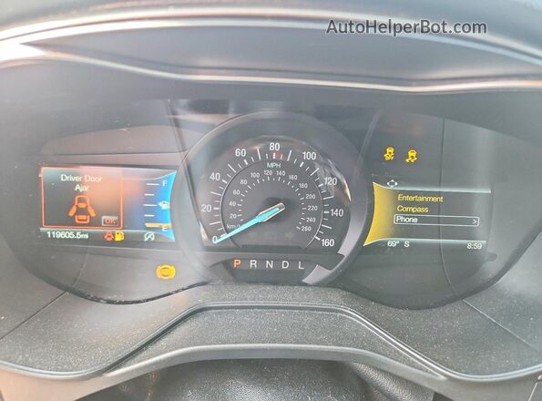 3FA6P0HD8LR149201 2020 FORD FUSION Black Instrument cluster view