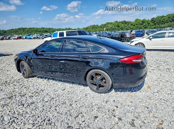 3FA6P0HD9HR290883 2017 FORD FUSION Black Задня ліва чверть