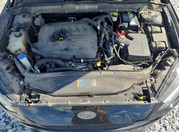 3FA6P0HD9HR290883 2017 FORD FUSION Black Вид задньої частини салону