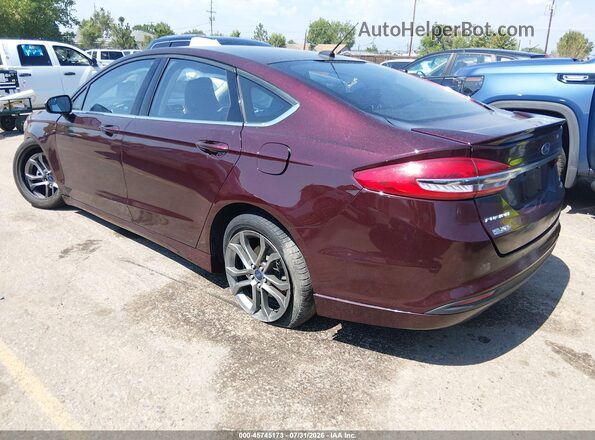 3FA6P0HD9HR398436 2017 FORD FUSION Бордовый Задняя левая четверть