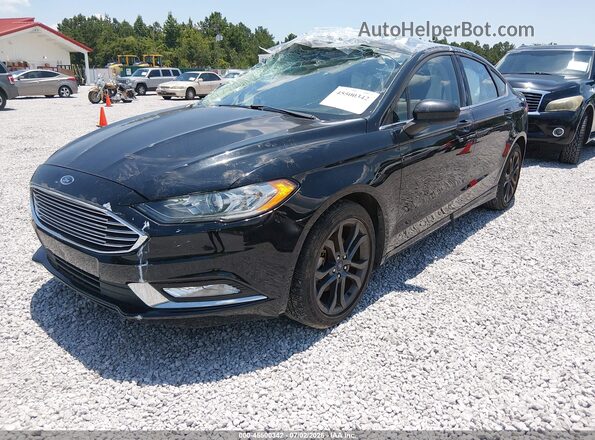 3FA6P0HD9JR200332 2018 FORD FUSION Black Vista tres cuartos delantera izquierda