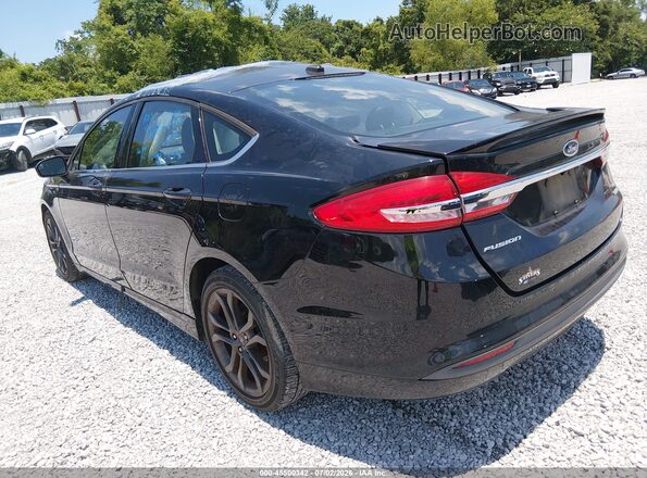 3FA6P0HD9JR200332 2018 FORD FUSION Black Trasero izquierdo