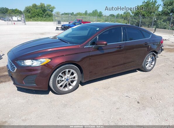3FA6P0HD9KR129201 2019 FORD FUSION Burgundy Przód lewy