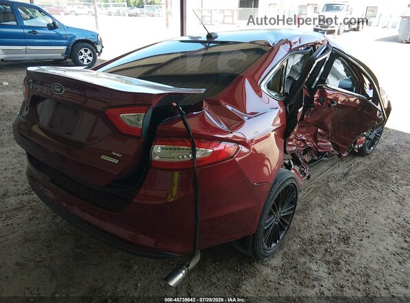 3FA6P0HDXGR266946 2016 FORD FUSION Red Rear right