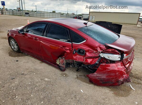 3FA6P0HDXHR137803 2017 FORD FUSION Burgundy Հետևի ձախ