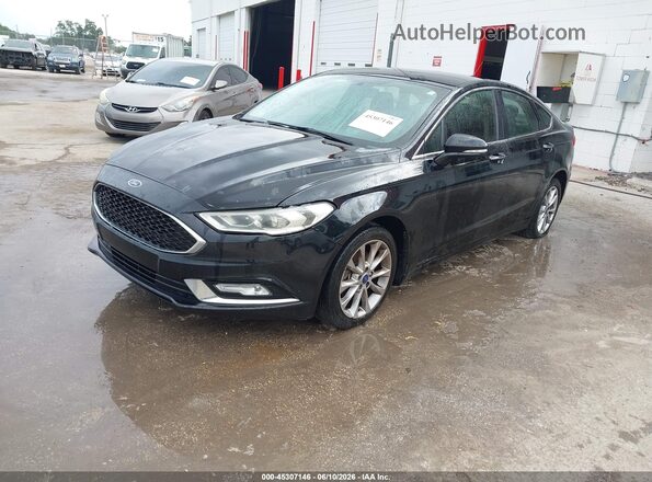 3FA6P0HDXHR250313 2017 FORD FUSION Black Передня ліва чверть