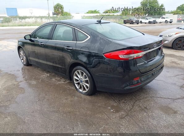 3FA6P0HDXHR250313 2017 FORD FUSION Black Задня ліва чверть