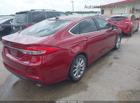 3FA6P0HDXHR370385 2017 FORD FUSION Красный Задняя правая четверть