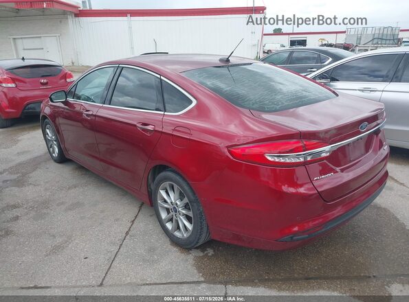 3FA6P0HDXHR370385 2017 FORD FUSION Красный Задняя левая четверть