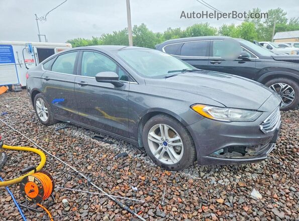 3FA6P0HDXJR217818 2018 FORD FUSION Gray Przód prawy