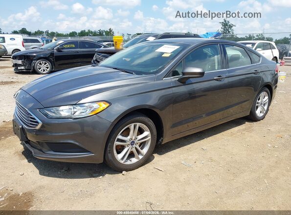 3FA6P0HDXJR284127 2018 FORD FUSION Gray Front left