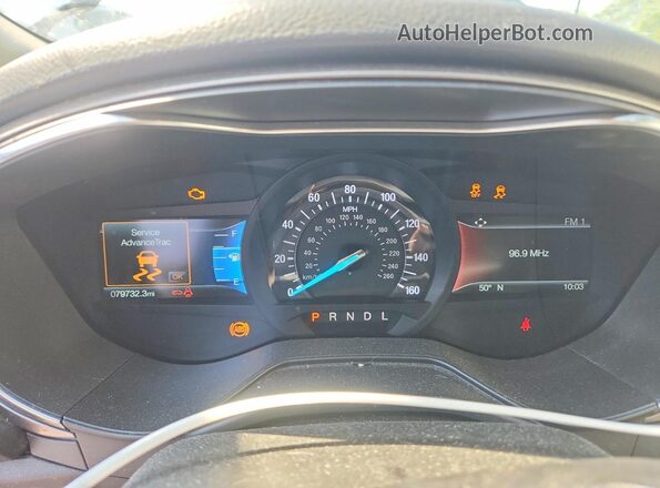 3FA6P0HDXLR226232 2020 FORD FUSION Blue Instrument cluster view