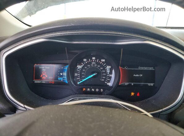 3FA6P0K90GR390003 2016 FORD FUSION Black Widok zestawu wskaźników