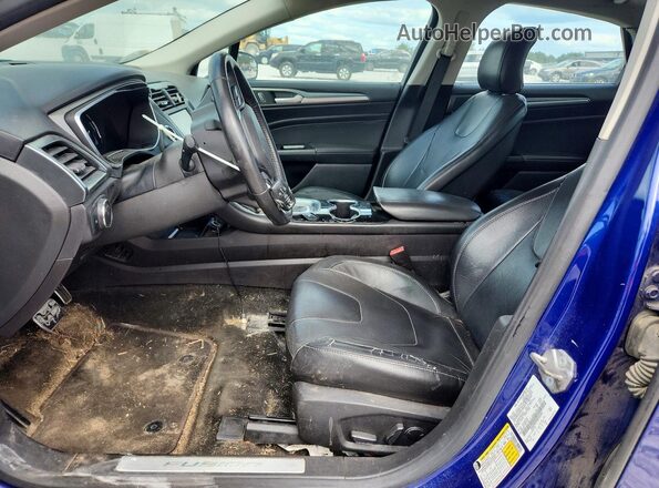 3FA6P0K92GR142349 2016 FORD FUSION Синий Вид салона спереди