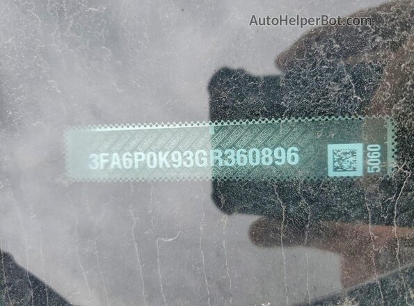 3FA6P0K93GR360896 2016 FORD FUSION Silver Vista del compartimento del motor