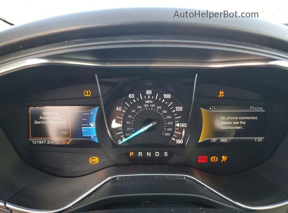 3FA6P0K93HR115176 2017 FORD FUSION Gray Instrument cluster view