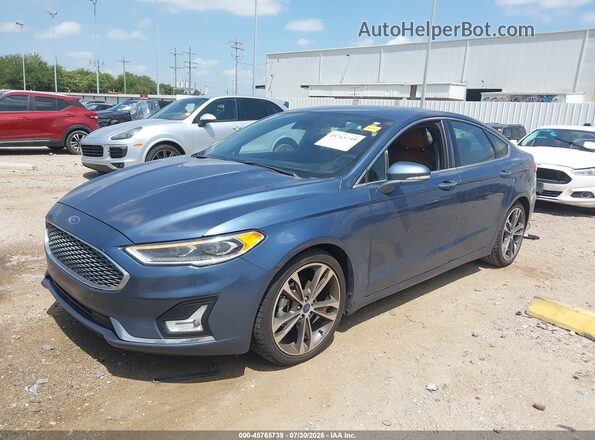 3FA6P0K94KR241473 2019 FORD FUSION Blue Vista tres cuartos delantera izquierda