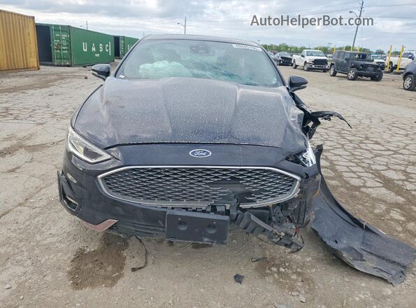 3FA6P0K94LR152701 2020 FORD FUSION Black Front view