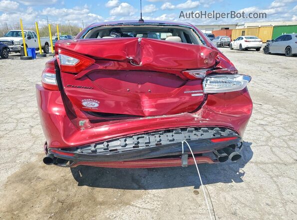 3FA6P0K98GR354012 2016 FORD FUSION Maroon Vista trasera