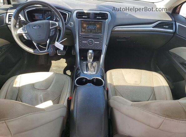 3FA6P0K98GR354012 2016 FORD FUSION Maroon Vista del salpicadero