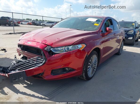3FA6P0K98GR391674 2016 FORD FUSION Красный Передняя левая четверть