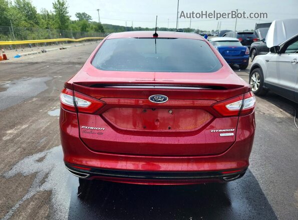 3FA6P0K9XGR133253 2016 FORD FUSION Красный Вид сзади