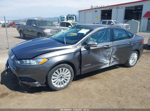 3FA6P0LU0GR342813 2016 FORD FUSION HYBRID Gray Առջևի ձախ երեք քառորդ տեսարան