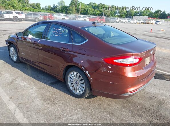 3FA6P0LU0GR350104 2016 FORD FUSION HYBRID Burgundy Задня ліва чверть