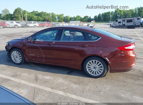 3FA6P0LU0GR350104 2016 FORD FUSION HYBRID Burgundy Панорамний вид салону 360°