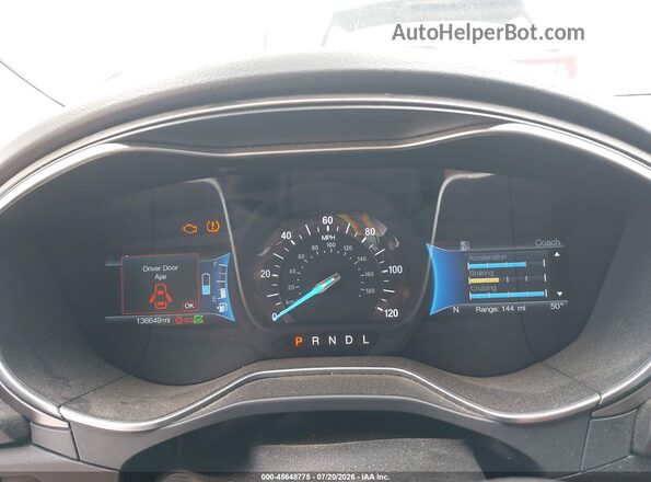 3FA6P0LU0HR315841 2017 FORD FUSION HYBRID White Rear seats view