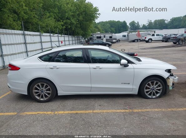 3FA6P0LU0HR315841 2017 FORD FUSION HYBRID White Rear interior view