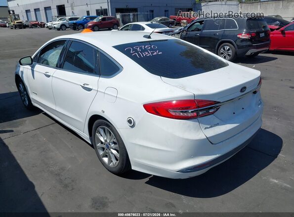 3FA6P0LU0HR409301 2017 FORD FUSION HYBRID White უკანა მარცხენა